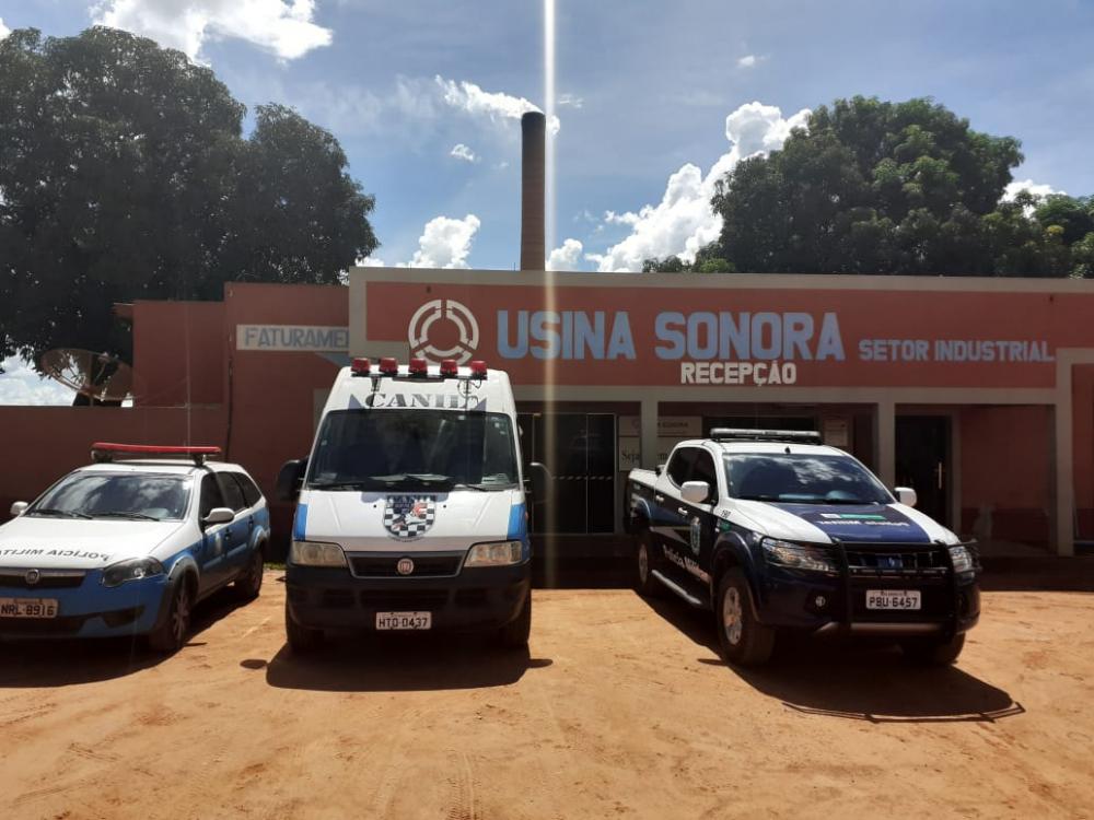 5° BPM de Coxim recebe doação de mil litros de álcool 70 da Usina Sonora