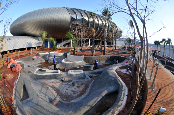 Com mais prazo, obra do Aquário fica longe do fim