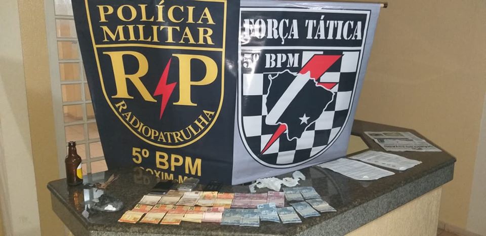 Polícia militar prende casal por tráfico de drogas em Coxim