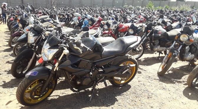 Operação Pátio Zero: mais de 800 motocicletas estão disponíveis no leilão de sucata