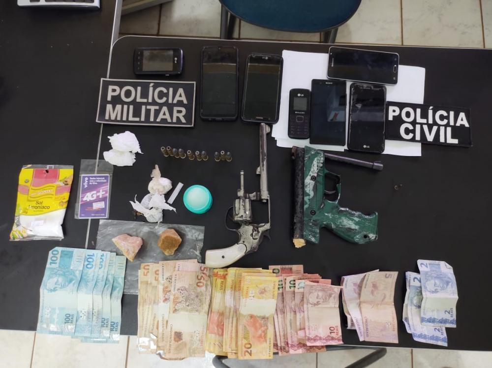 Polícia militar e Civil de Sonora fecha boca de fumo e prende autores por trafico e porte ilegal de armas