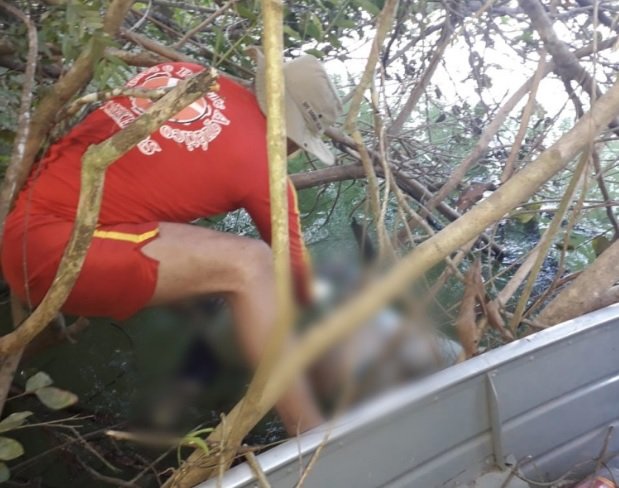Bombeiros localizam corpo de homem desaparecido no Rio Correntes em Sonora