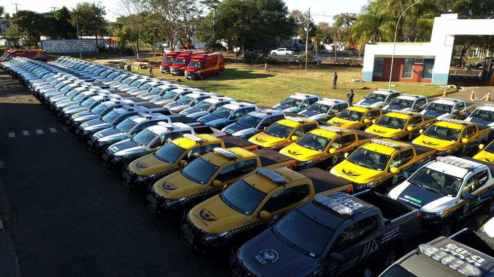 Governo de MS entrega 78 viaturas para a Segurança Pública