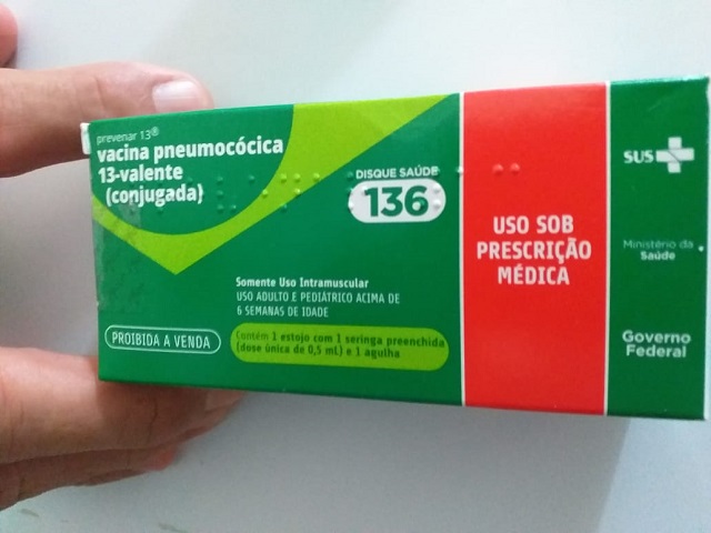 SES oferta vacina pneumocócica para pacientes de risco maiores de cinco anos