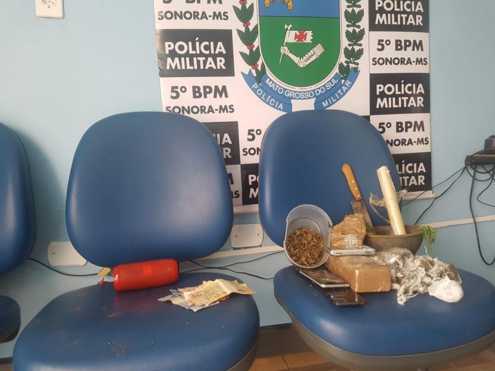 PM de Sonora fecha boca de fumo e apreende adolescente de 17 anos por tráfico de drogas