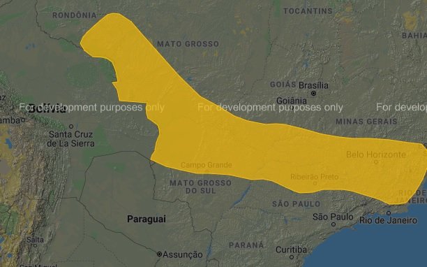 Inpe alerta para tempestade com vendaval, descargas elétricas e queda de granizo em MS