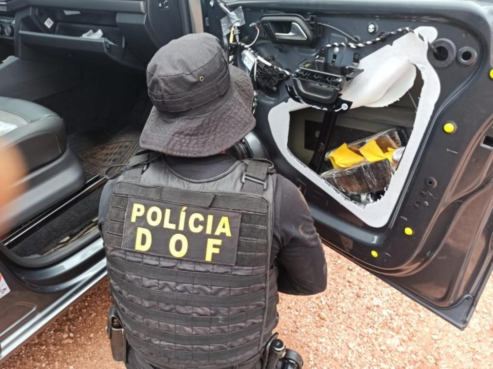 Homem que seguia com maconha para Cuiabá foi preso pelo DOF
