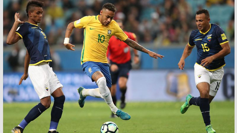 Neymar em jogo pela seleção Brasileira - (Foto: Arquivo / Lucas Figueiredo / CBF)