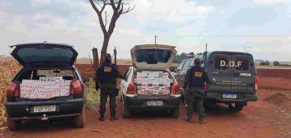 Ação policial prende foragido e apreende cigarros e drogas na fronteira de MS