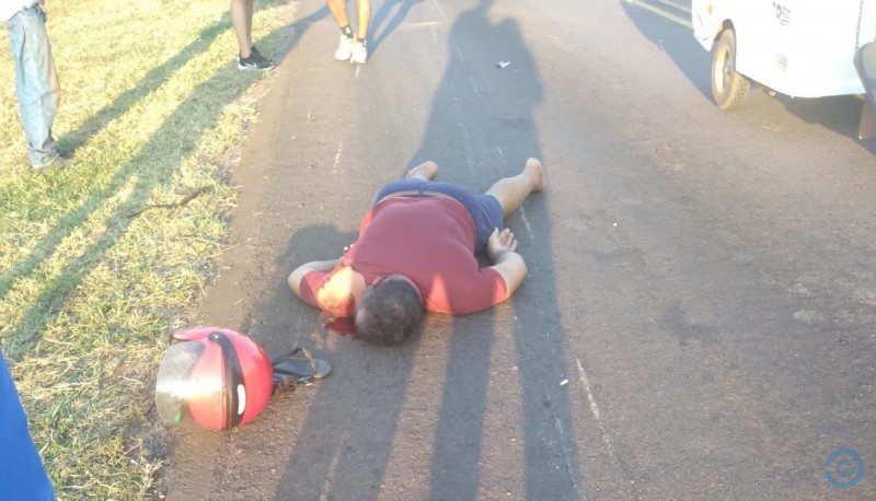 Motociclista fica gravemente ferido em acidente na BR-359, em Coxim