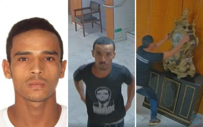 Homem que destruiu relógio do século XVII no Palácio do Planalto é preso em Uberlândia