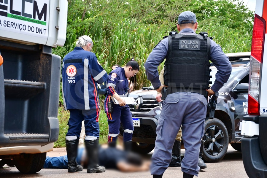 Bandidos roubam carro em Chapada, fazem vítima refém e um acaba morto em Rondonópolis durante perseguição