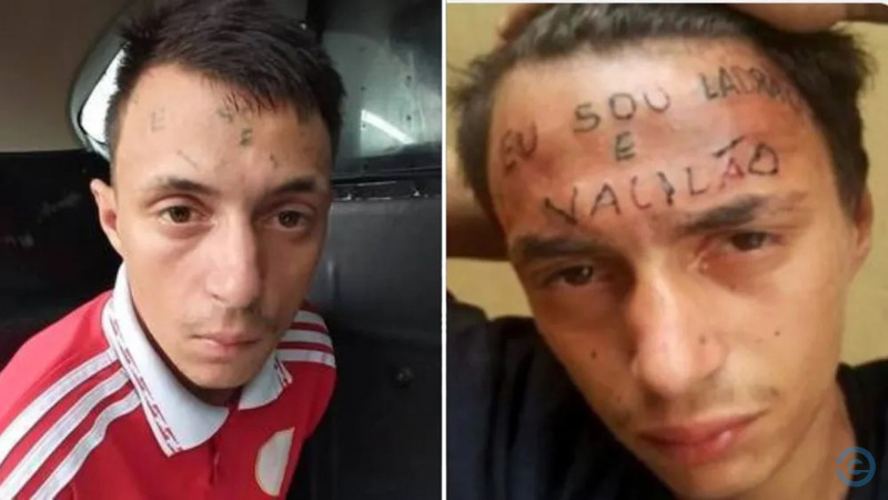 Homem tatuado com a frase ‘eu sou ladrão e vacilão’ é preso novamente