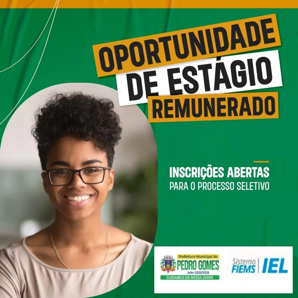 Prefeitura de Pedro Gomes Oferece Estágio Remunerado para 2025