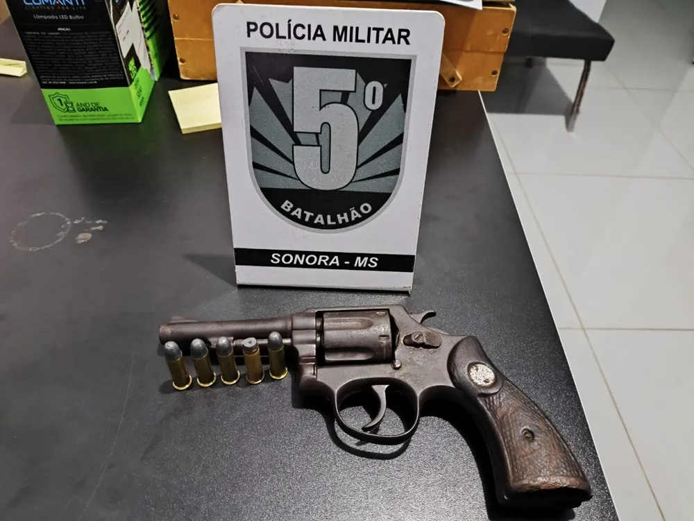 Homem é preso com revólver em Sonora