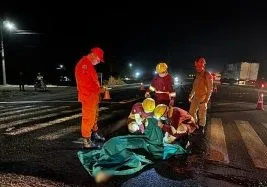 Passageira morre e motociclista fica ferido em colisão com carro na BR-163 em Coxim