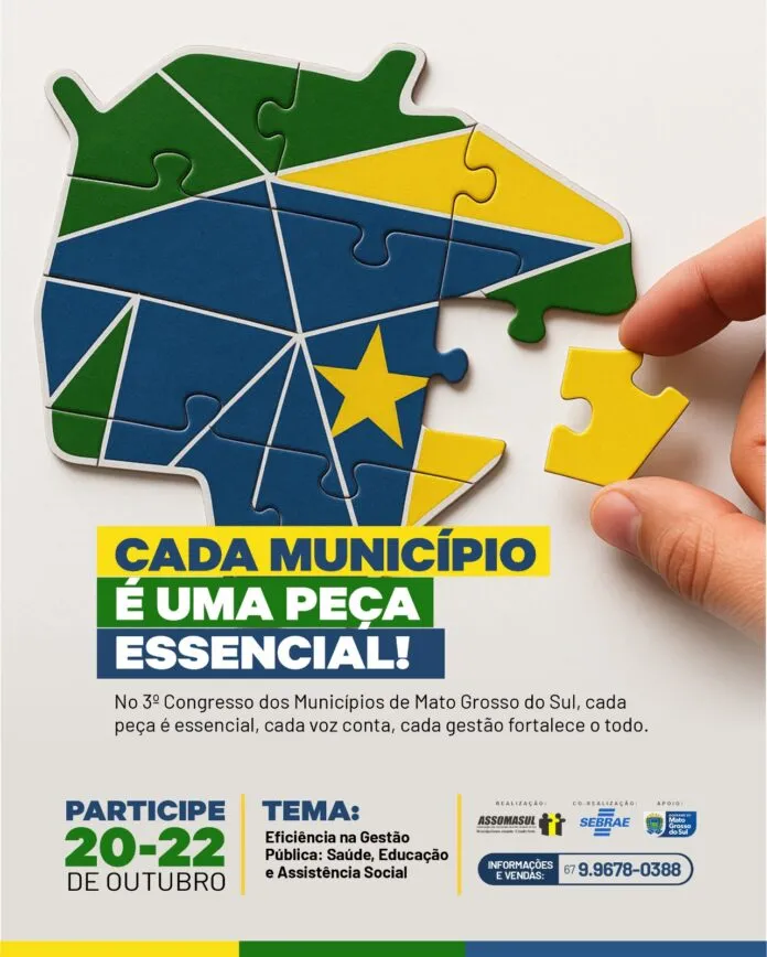 Assomasul abre inscrições gratuitas para o 3º Congresso dos Municípios de MS