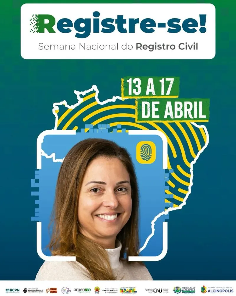 Registre-se: a Semana Nacional do Registro Civil, que acontecerá de 13 a 17 de abril em todo o Brasil